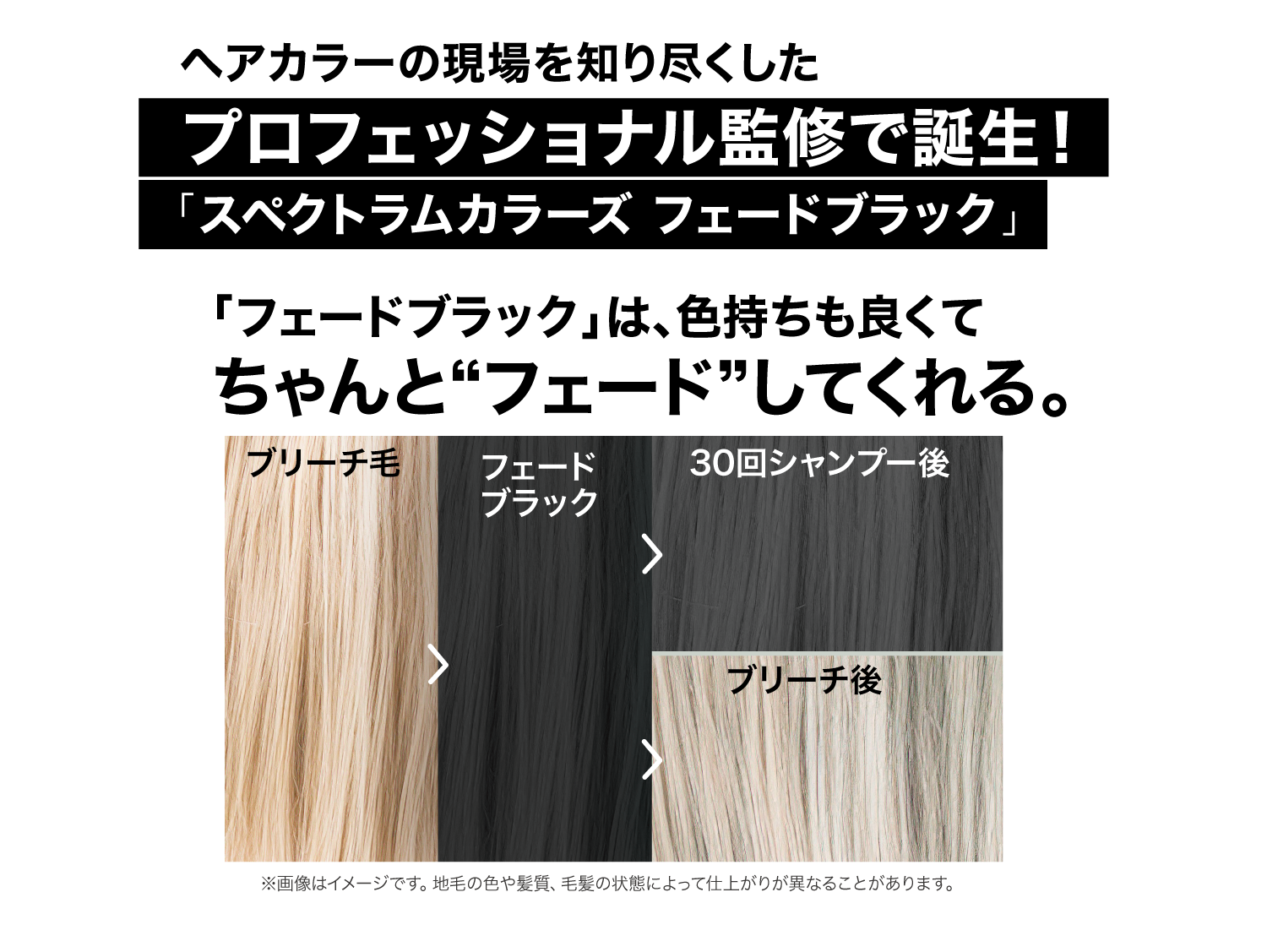 色チェンジ、色落ちしやすい黒染め